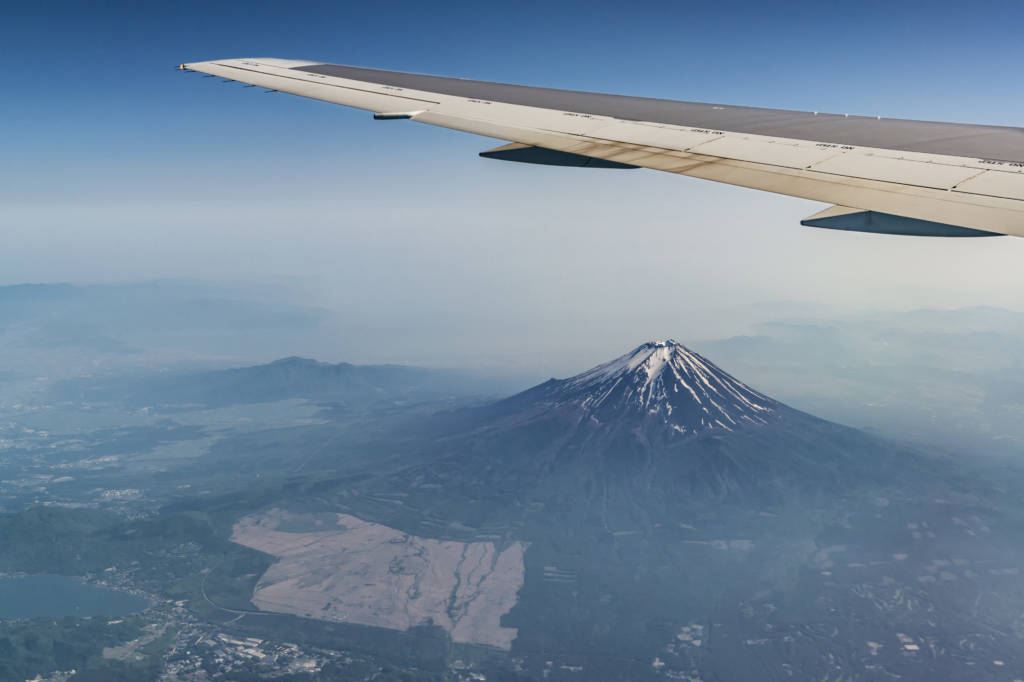 mount fuji aerial view