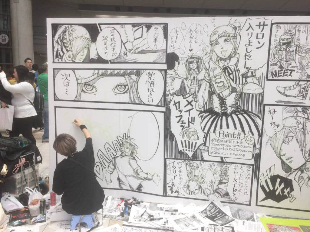 Mangaka at work