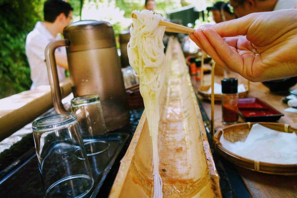 nagashi somen noodles in Tokyo