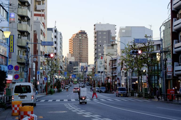 dusk scene in waseda