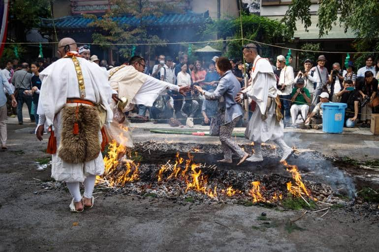 Firewalking, Honsen-ji Temple, Shinagawa Shukuba Festival