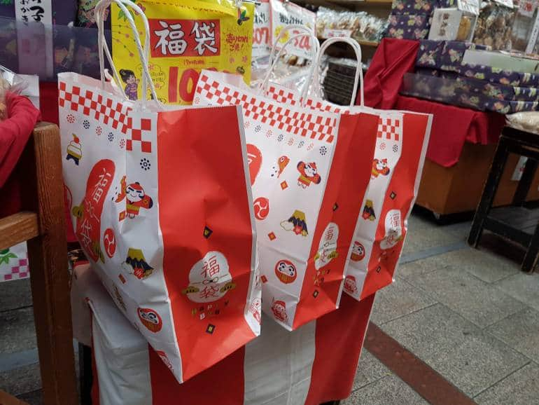 fukubukuro, lucky bags with discounted items