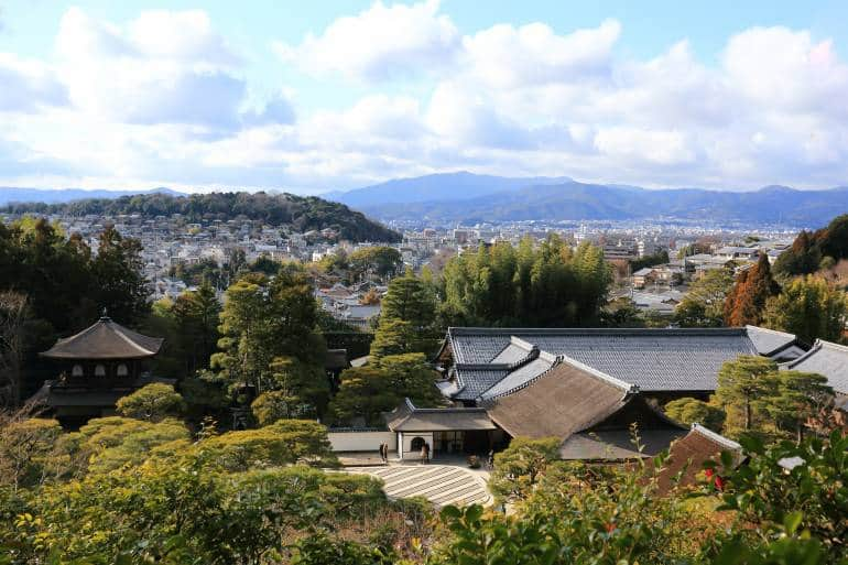 Ginkakuji temple grounds in Kyoto