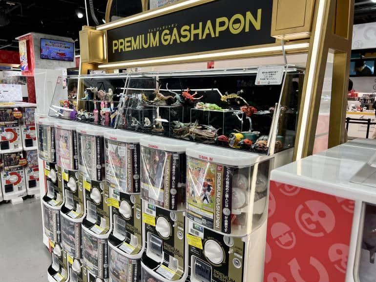 Premium Bandai gashapon machines in Ikebukuro