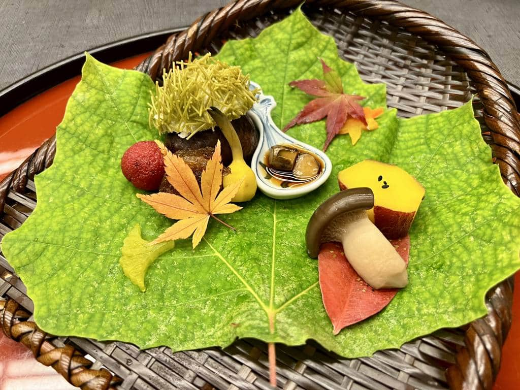 Autumn basket, shojin ryori at Daigo Tokyo