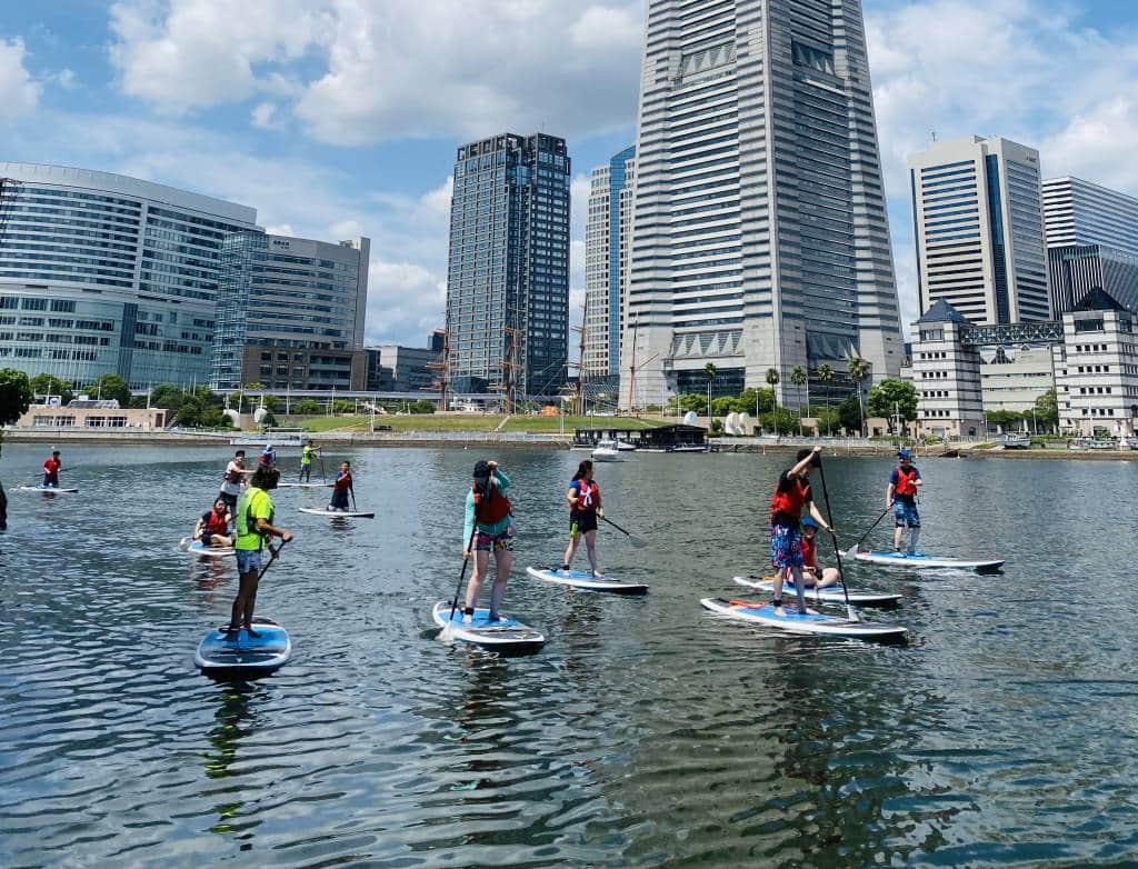 Group of SUPers near Tokyo