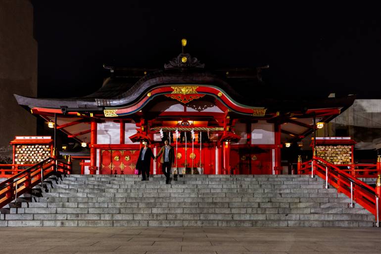 Hanazono-jinja, a Shinto Shrine in Tokyo's Shinjuku neighborhood