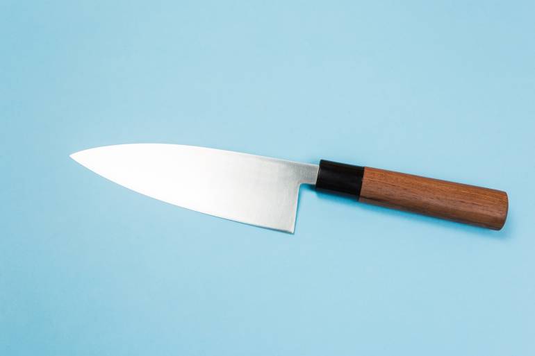 Knife with partial tang handle