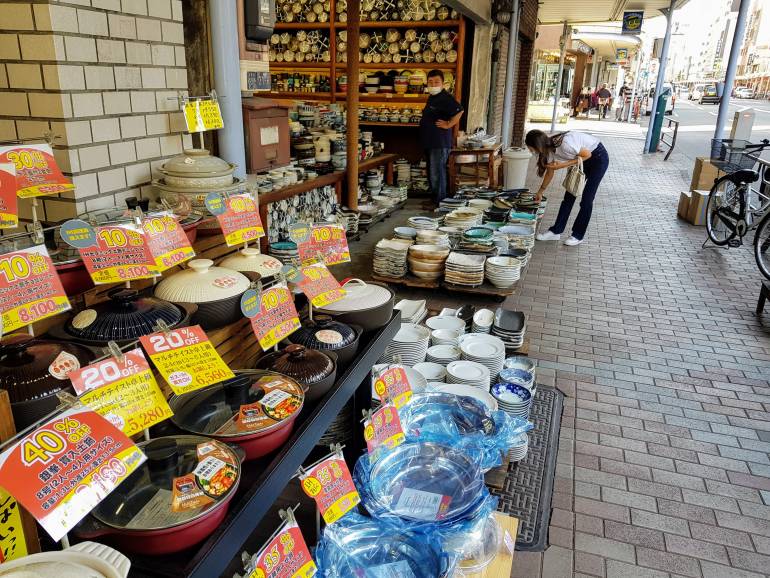 Kappabashi shoppers