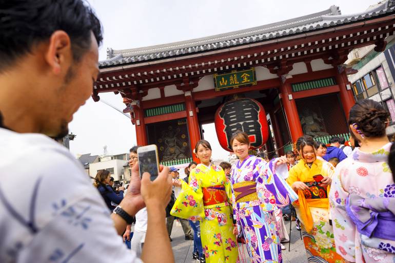 Kimono in Tokyo, Asakusa