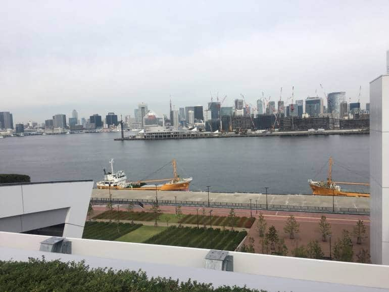 toyosu market rooftop view