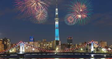 summer fireworks in Tokyo