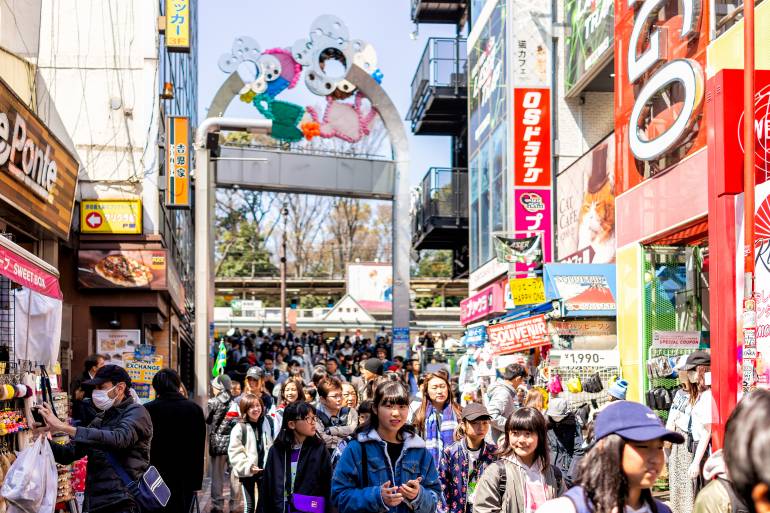 Crowds at Takeshitadori Harajuku