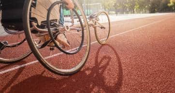 wheelchair on track